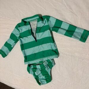 Very good condition Primary rash guard and swim diaper 3-6M